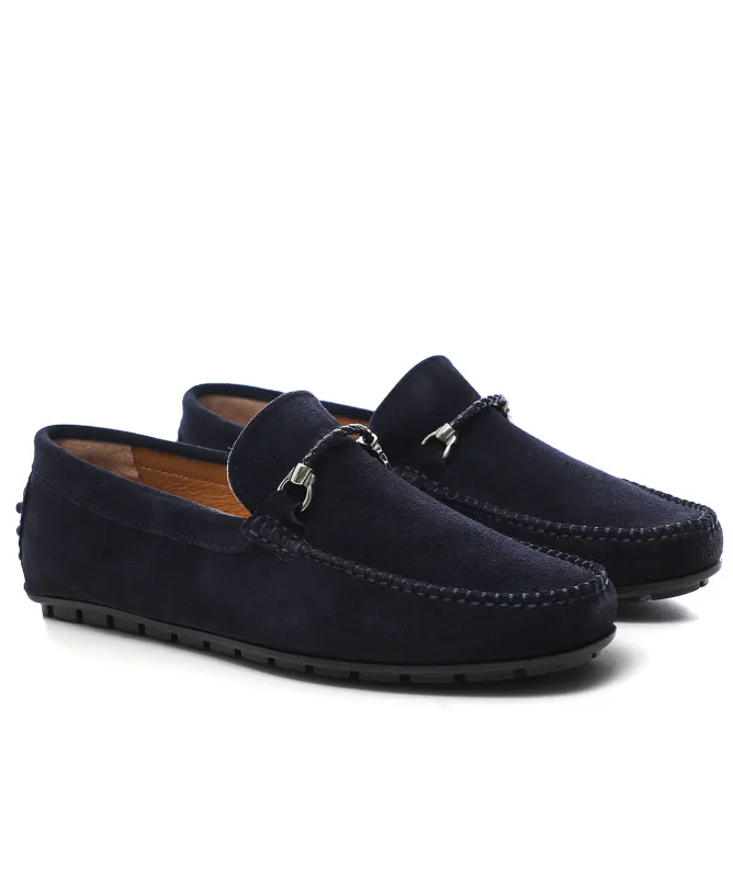 Jules B Suede Horse Bit Driving Loafers