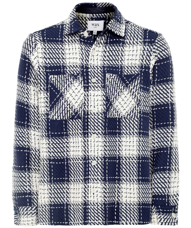 Wax London Beatnik Check Whiting Overshirt