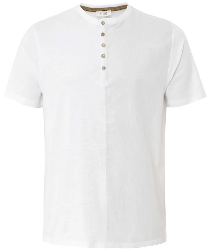 Seinse Cotton Linen Henley T-Shirt