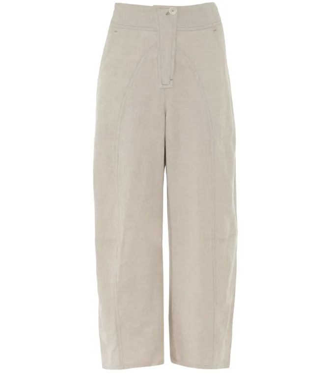 Lurdes Bergada Barrel Leg Linen Pants