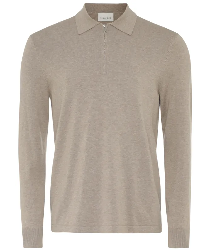 Profuomo Polo Half Zipper Sweater