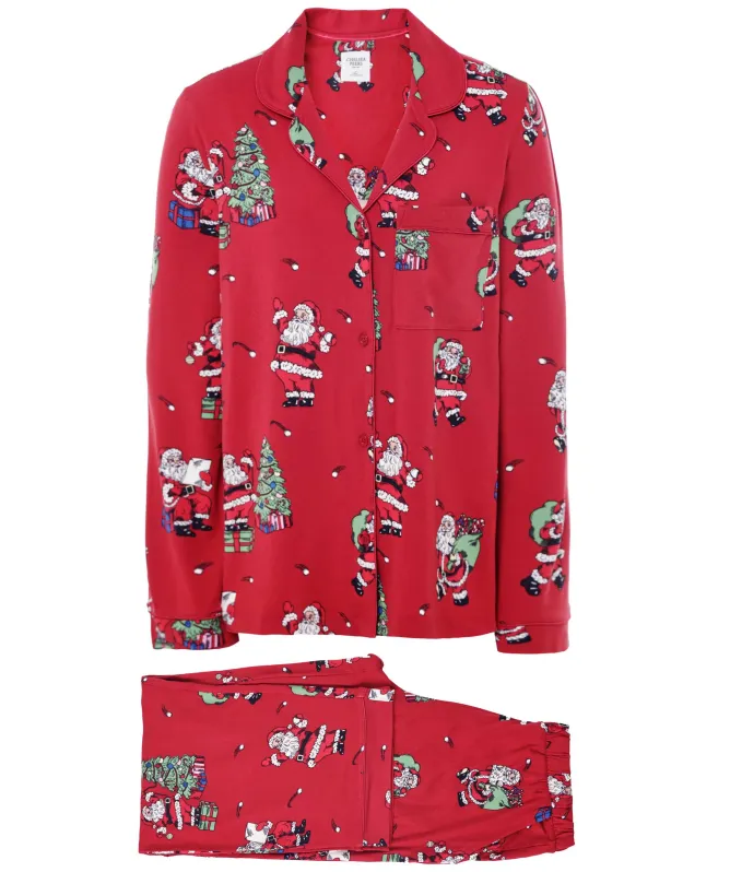 Chelsea Peers Christmas Santa Snowball Print Pyjamas