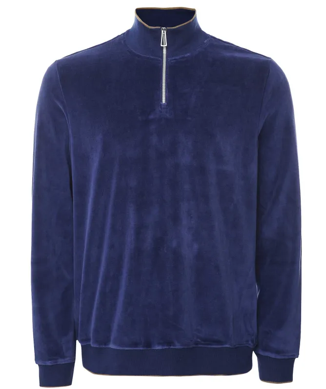 Paul Smith Half-Zip Velour Sweatshirt