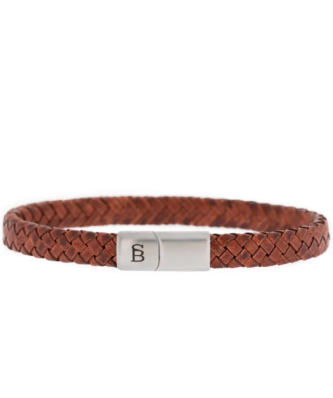 Steel and Barnett Riley Leather Bracelet
