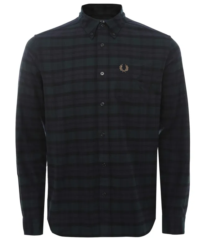 Fred Perry Brushed Black Watch Tartan Shirt
