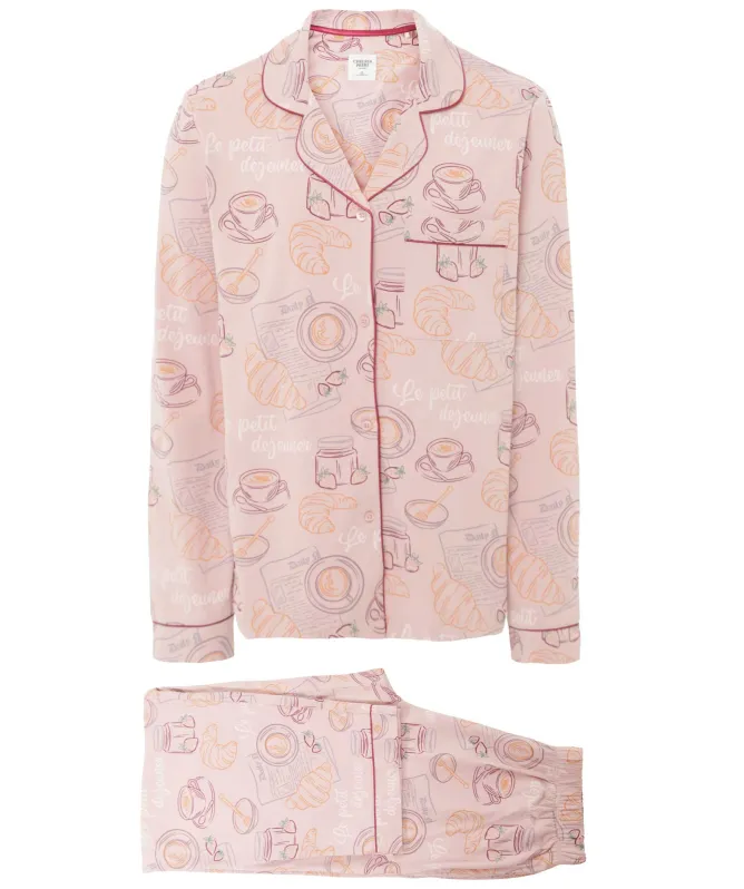Chelsea Peers Breakfast Print Long Pyjamas