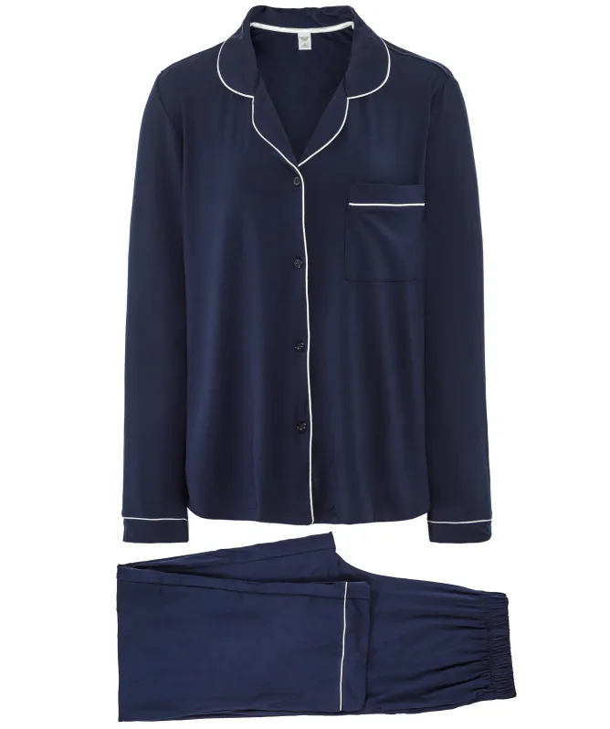 Chelsea Peers Modal Long Button Up Pajamas