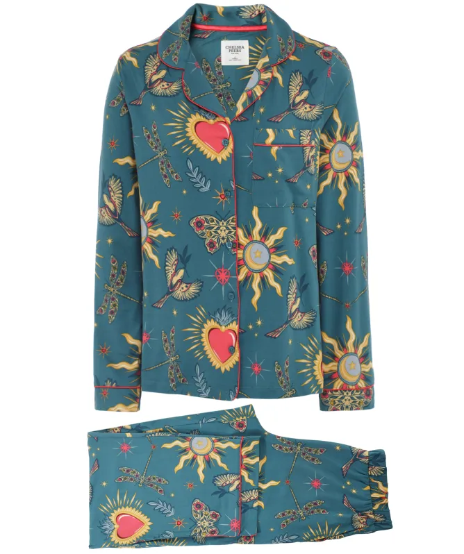 Chelsea Peers Heart Star Long Pajamas