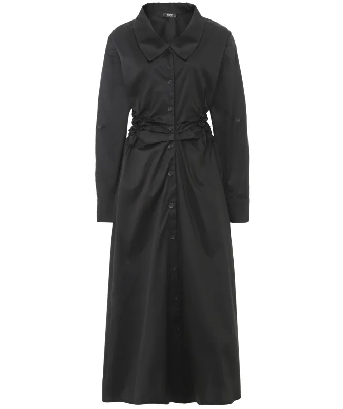 Bize Ruched Waist Shirt Dress