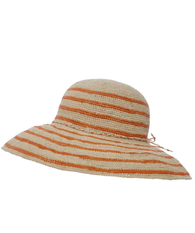Rabarany Raffia Stripe Hat
