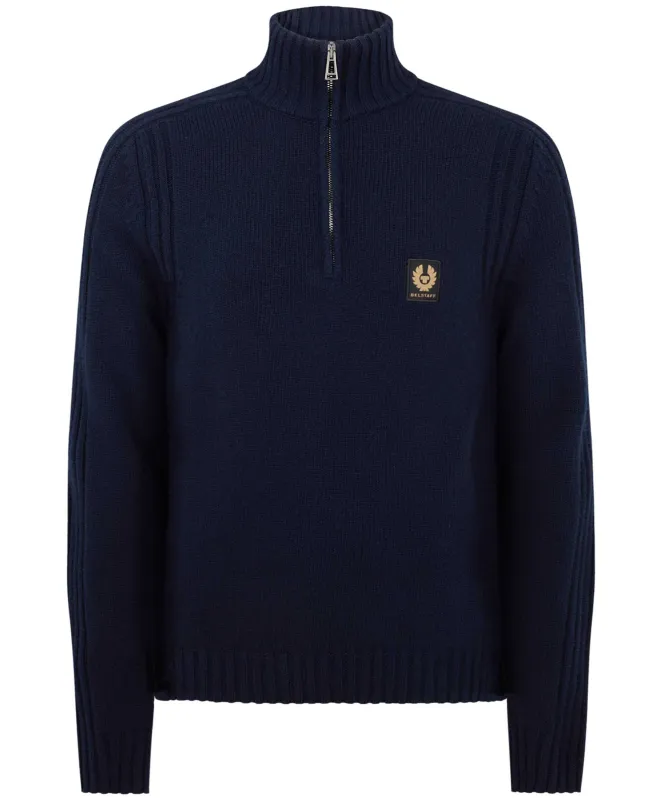 Belstaff Lambswool Quarter Zip Watch Jumper