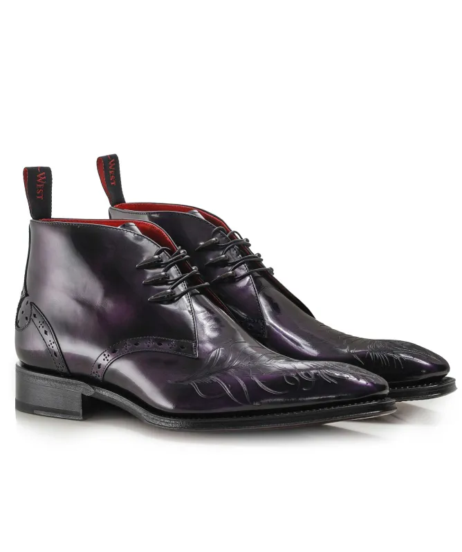 Jeffery-West Moon Eye Peacock Chukka Boots