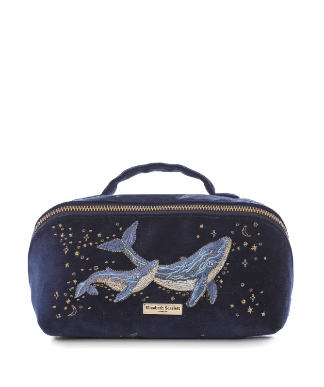 Elizabeth Scarlett Mystical Whale Open Flat Makeup Bag