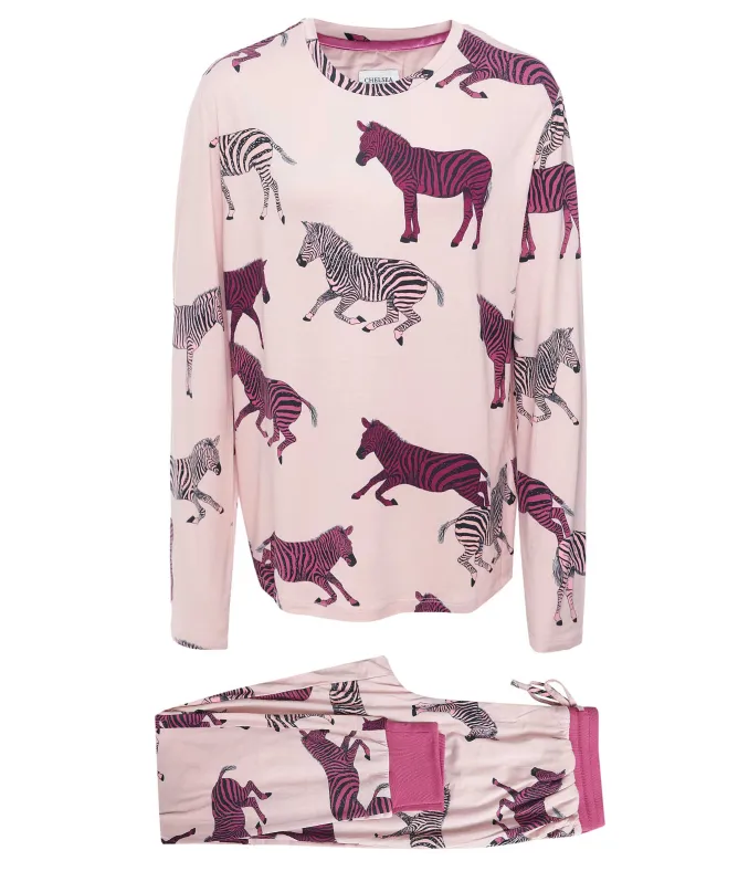 Chelsea Peers Zebra Print Long Pyjamas