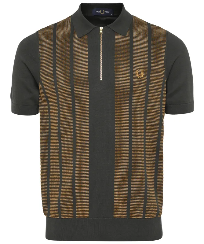 Fred Perry Textured Panel Knitted Shirt