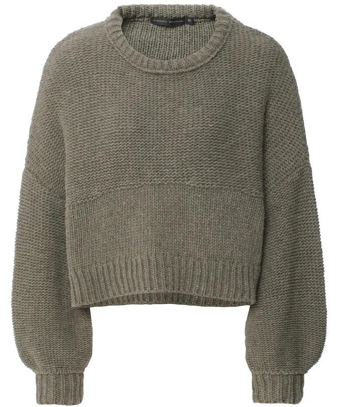 Lurdes Bergada Cropped Wool-Blend Sweater