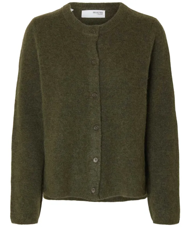 Selected Lulu Round Neck Knit Cardigan