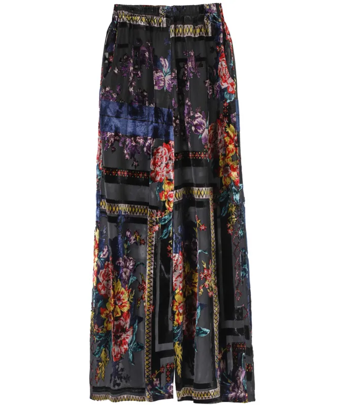 Thanny Devoré Wide Leg Trousers