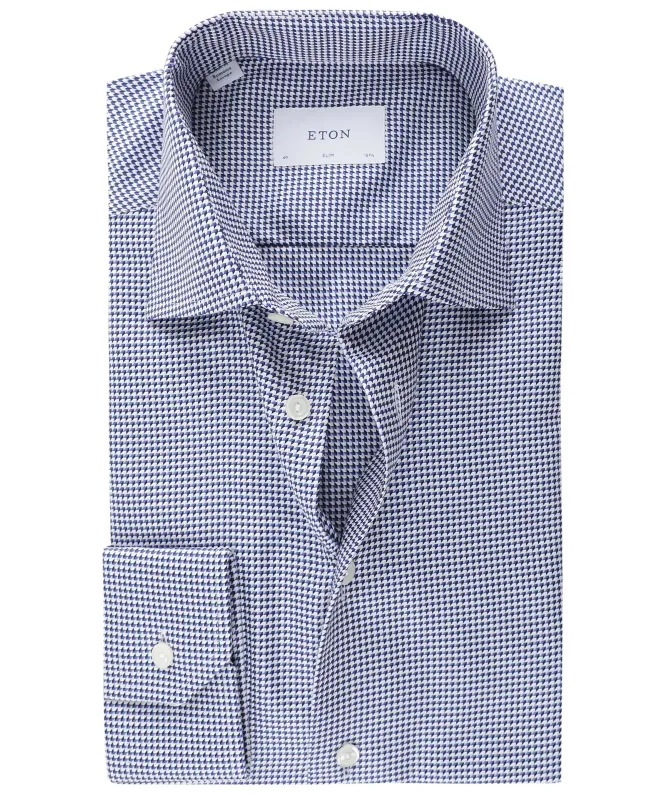 Eton Slim Fit Houndstooth King Shirt