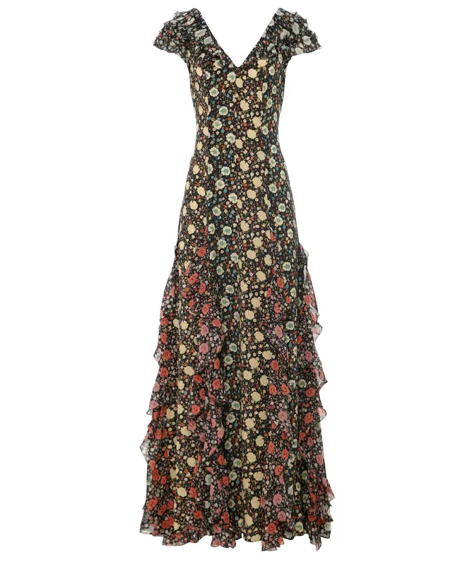 RIXO Ambika Silk Maxi Dress