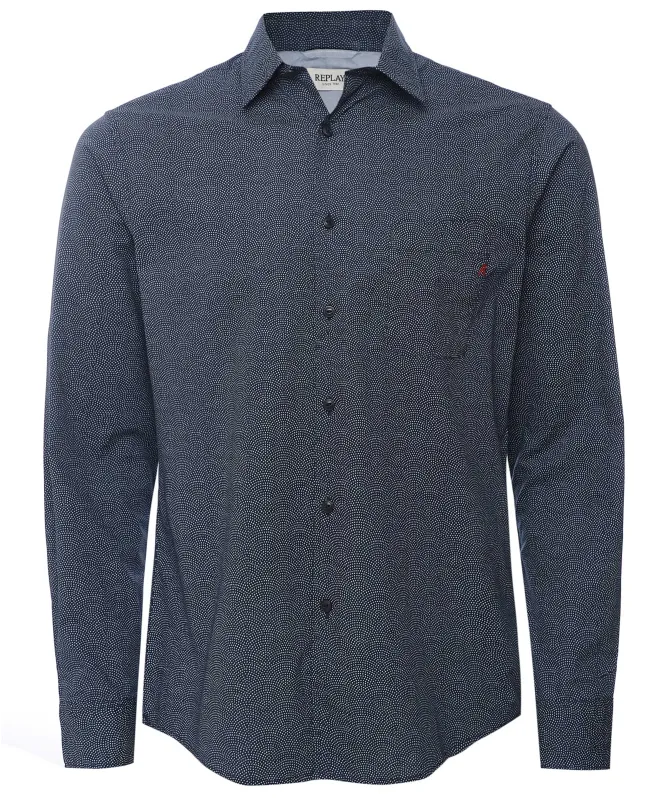 Replay Micro-Pattern Shirt