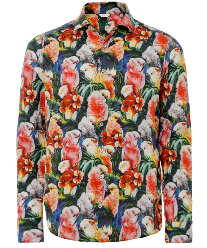 Stenstroms Slimline Linen Tropical Shirt