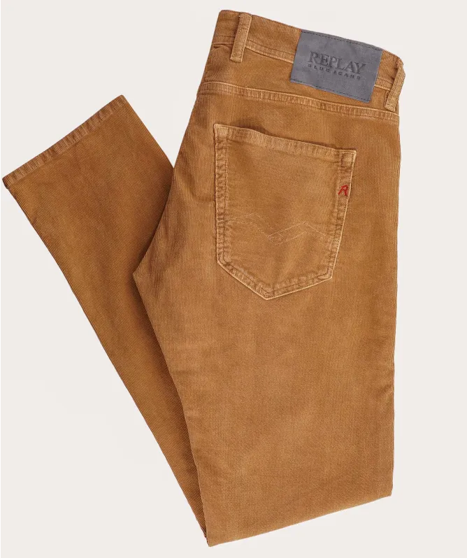 Replay Straight Fit Corduroy Grover Jeans