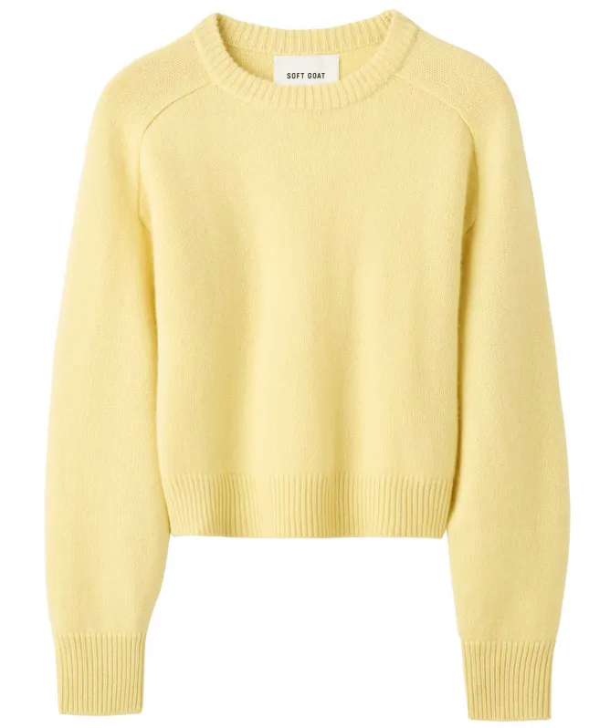 Soft Goat Short Crewneck Cashmere Sweater