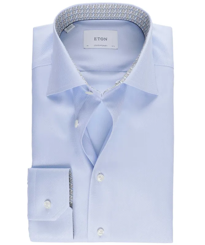 Eton Contemporary Fit Geo Trim Shirt