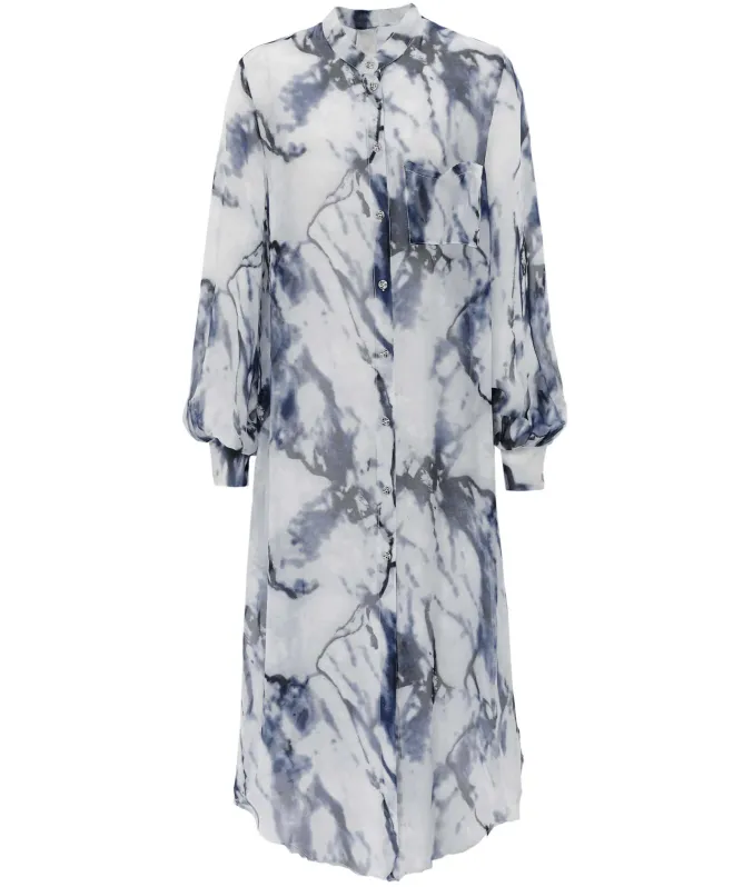 Sanctamuerte S46 Long Marbled Sheer Shirt
