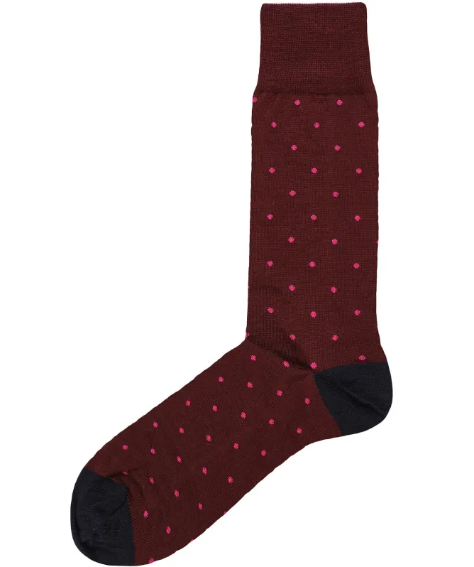 J. Blades Wool Blend Polka Dot Socks