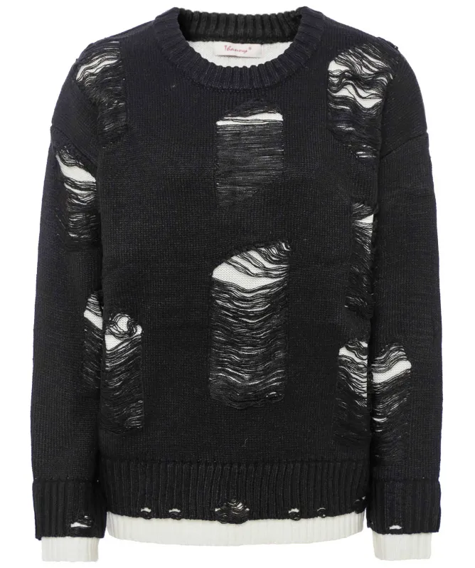 Thanny Distressed Contrast Jumper