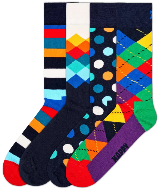 Happy Socks Multi-Colour Socks 4 Pack