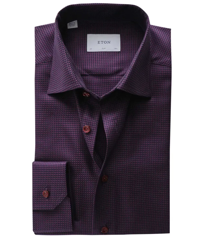 Eton Slim Fit Houndstooth King Shirt