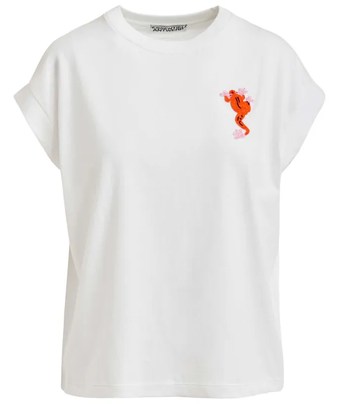 Essentiel Antwerp Jungala Bead Embroidered T-Shirt