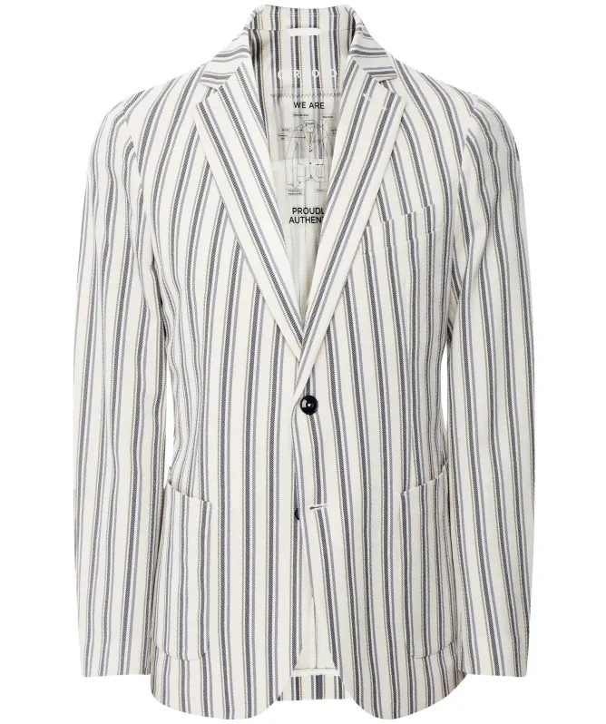 Circolo 1901 Slim Fit Striped Oxford Blazer
