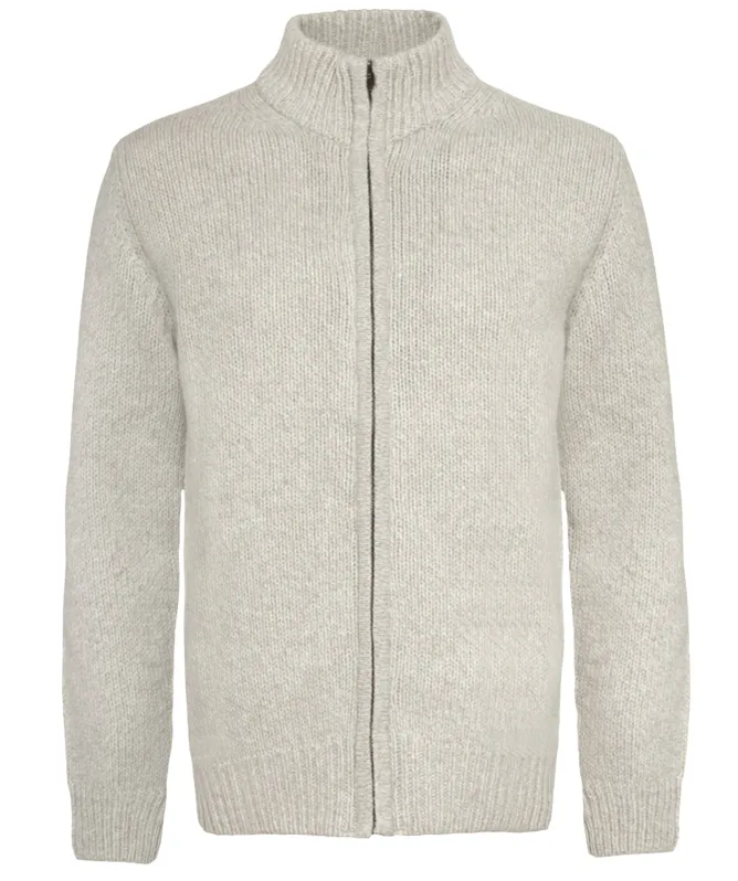 Sand Wool Zip Ingram Cardigan