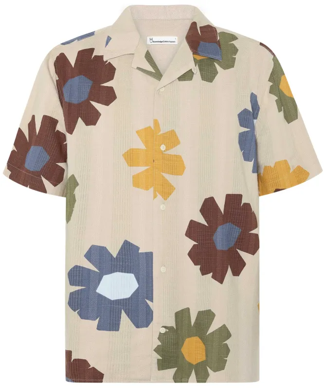 Knowledge Cotton Box Fit Floral Shirt