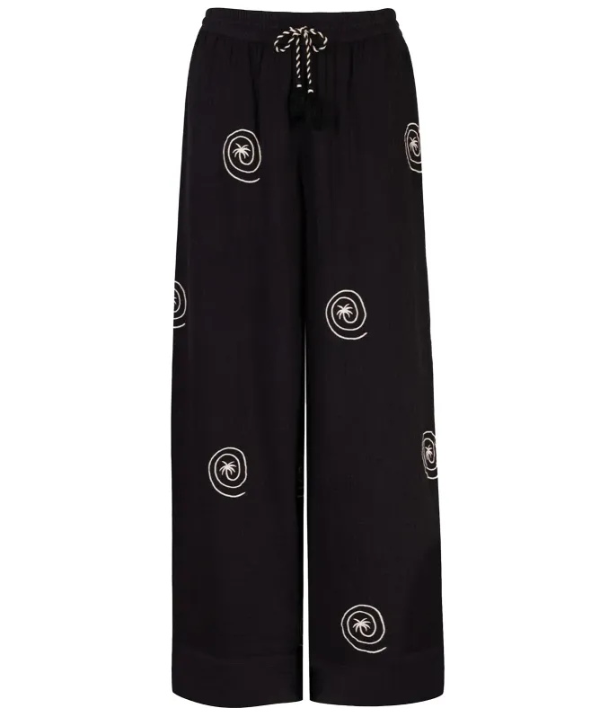 Chelsea Peers Embroidered Palm Loop Pants