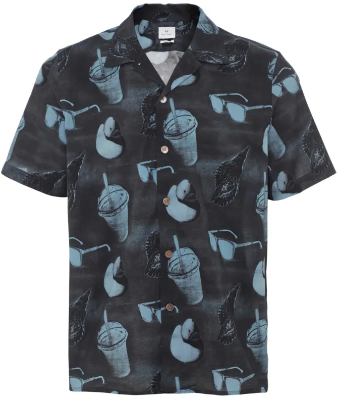 Paul Smith Graphic Print Poplin Shirt