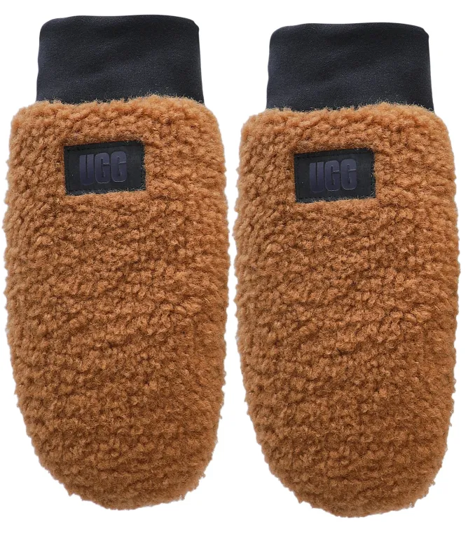 UGG UGGfluff Mitten With Logo Tape