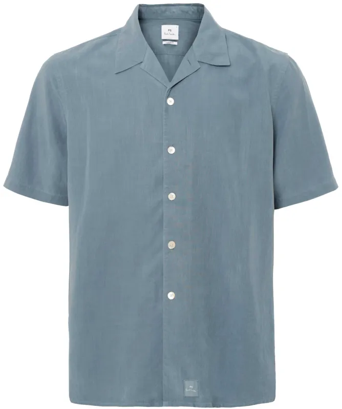 Paul Smith Lyocell Cotton Short Sleeve Shirt