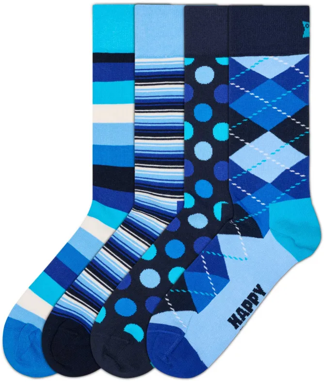 Happy Socks Navy Socks 4 Pack