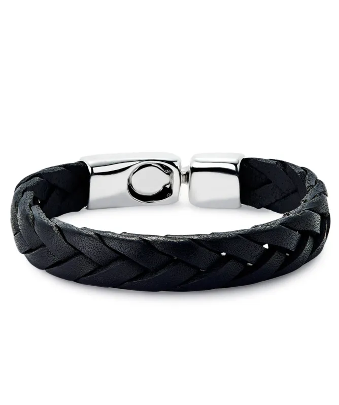 UNOde50 Braided Leather Clasp Bracelet