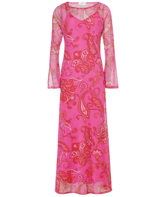 Never Fully Dressed Paisley Mesh Maxi Dress