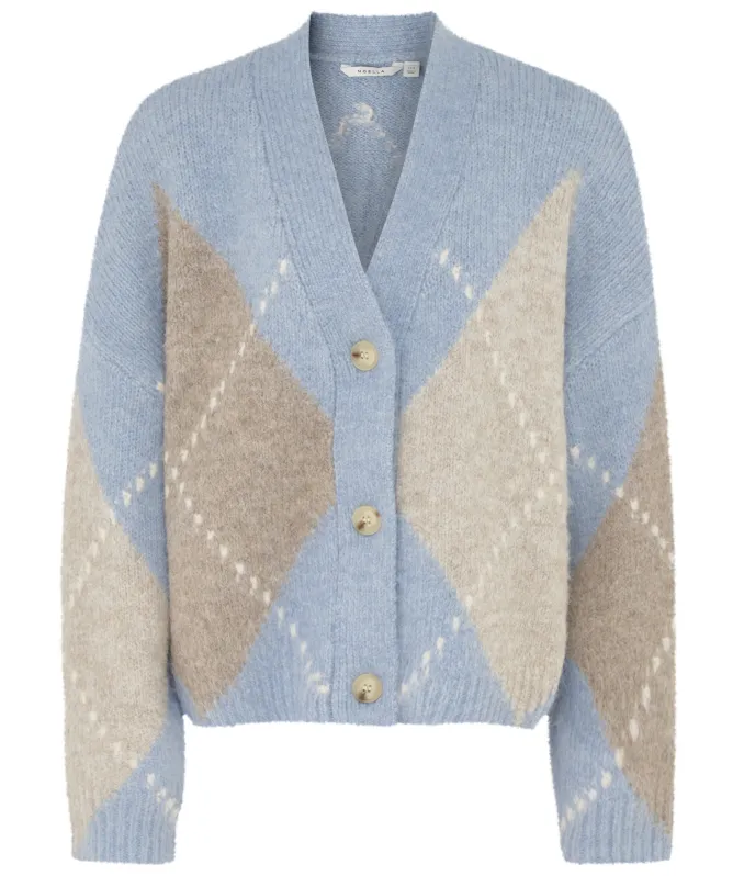 Noella N-Laiana Knit Argyle Cardigan