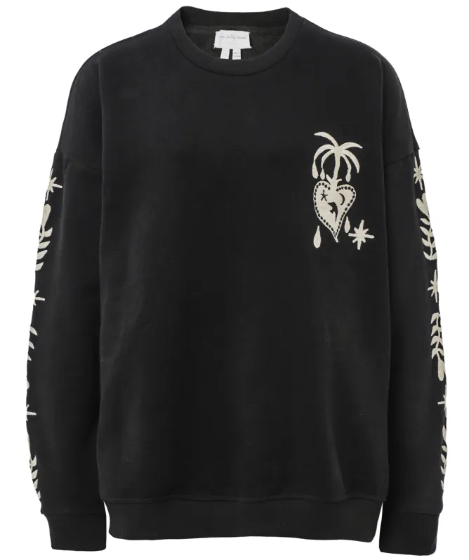 Never Fully Dressed Embroidered Crew Sweatshirt
