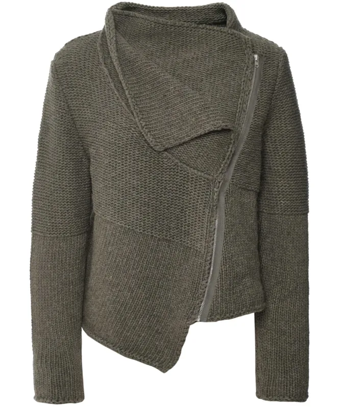 Lurdes Bergada Wool-Blend Zipper Cardigan