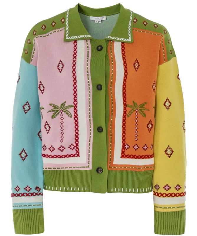Never Fully Dressed Geometric Palm Cardigan