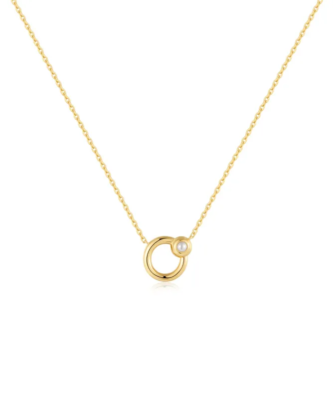 Ania Haie Hoop Freshwater Pearl Necklace